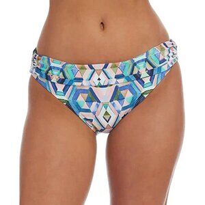 La Blanca Riviera Shirred Band Hipster Bikini Swimsuit Bottom, Multicolor